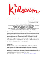 FuturePark at Kidseum Press Release Page 1